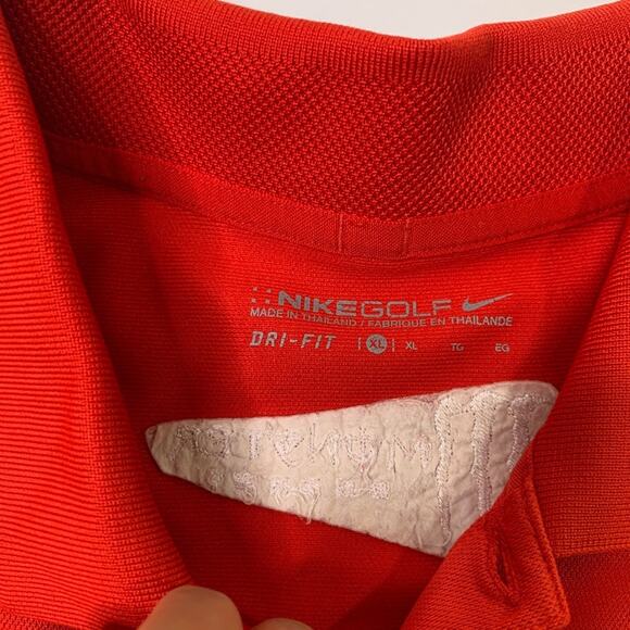 Nike Polo Shirt Mens XL Red Dri Fit Robert Trent Jones Golf Trail Course - Picture 6 of 13